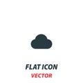Cloud Sky icon in a flat style. Vector illustration pictogram on white background. Isolated symbol suitable for mobile concept,