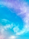 Cloud and sky with a pastel rainbow-colored background. abstract background for design, and artistic work. Royalty Free Stock Photo