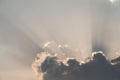 Cloud and sky with sun rays Royalty Free Stock Photo