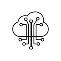 Cloud, smart, information, network icon - Vector. Artificial intelligence Royalty Free Stock Photo