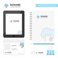 Cloud with smart phone Business Logo, Tab App, Diary PVC Employee Card and USB Brand Stationary Package Design Vector Template Royalty Free Stock Photo