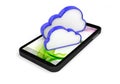 Cloud smartphone storage cyberspace