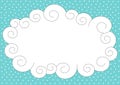 Cloud and snow border frame