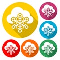 Cloud and Snow Icon - vector Illustration Royalty Free Stock Photo