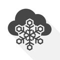 Cloud and Snow Icon - vector Illustration Royalty Free Stock Photo