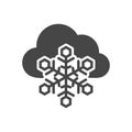 Cloud and Snow Icon - vector Illustration Royalty Free Stock Photo