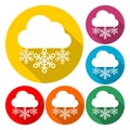 Cloud and Snow Icon - vector Illustration Royalty Free Stock Photo