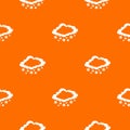 Cloud snowflake pattern vector orange Royalty Free Stock Photo