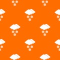 Cloud and snowflakes pattern seamless Royalty Free Stock Photo