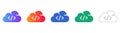 Cloud Software Development Icon Set Royalty Free Stock Photo