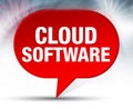 Cloud Software Red Bubble Background Royalty Free Stock Photo