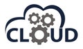 Cloud Solution Logo Design Template Royalty Free Stock Photo