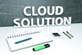 Cloud Solution text concept