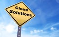 Cloud solutions sign Royalty Free Stock Photo