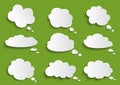 Cloud speech bubble collection