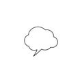 Cloud Speech Bubble Outline Icon Royalty Free Stock Photo