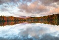 Cloud Splatter Over Price Lake in Autumn North Carolina Royalty Free Stock Photo