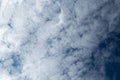 Cloud spread on the dark blue sky