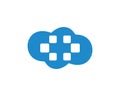 Cloud with squares logo icon template