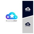 Cloud Star Logo Template Design Vector, Concept, Creative Symbol, Icon Royalty Free Stock Photo