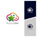 Cloud Star Logo Template Design Vector, Concept, Creative Symbol, Icon Royalty Free Stock Photo