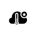 Cloud star temperature icon. Element of weather illustration. Signs and symbols can be used for web, logo, mobile app, UI, UX Royalty Free Stock Photo