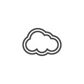 Cloud Sticker line icon