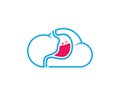 Cloud Stomach logo vector template, Creative stomach logo design concepts Royalty Free Stock Photo