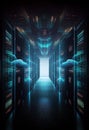 Cloud storage big data centre for storing backup files and security at a network database through the internet when browsing Royalty Free Stock Photo