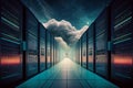 Cloud storage big data centre Royalty Free Stock Photo