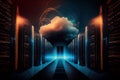 Cloud storage big data centre Royalty Free Stock Photo