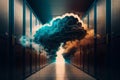Cloud storage big data centre Royalty Free Stock Photo
