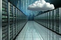 Cloud storage, cloud, data transfer, technology and network Royalty Free Stock Photo