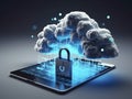 Cloud storage, cloud computing, data security concept Royalty Free Stock Photo