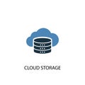 Cloud storage concept 2 colored icon Royalty Free Stock Photo