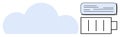 Cloud storage concept with data server and database connection Royalty Free Stock Photo