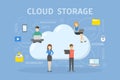 Cloud storage concept illustration. Royalty Free Stock Photo
