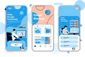 Cloud storage concept onboarding screens for mobile app Royalty Free Stock Photo
