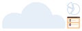 Cloud Storage Concept with User Reviews Interface and Data Analysis Symbol Royalty Free Stock Photo