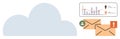 Cloud Storage with Data Analysis and Email Notifications Royalty Free Stock Photo