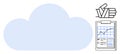 Cloud Storage Concept with Data Analysis Chart and Approval Gesture Icon Royalty Free Stock Photo