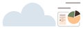 Cloud Storage and Data Analytics with Pie Chart and Dashboard Elements Royalty Free Stock Photo