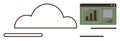 Cloud Storage with Data Analytics Represented by Cloud Icon and Statistical Dashboard Royalty Free Stock Photo
