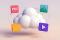 Cloud storage data files digital assets online backup Royalty Free Stock Photo
