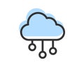 Cloud Storage And Data Transfer Vector Icon. Computing Service And Network Related Line Icons. Database And Server, Cyber Security Royalty Free Stock Photo