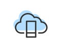 Cloud Storage And Data Transfer Vector Icon. Computing Service And Network Related Line Icons. Database And Server, Cyber Security Royalty Free Stock Photo
