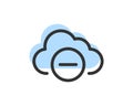 Cloud Storage And Data Transfer Vector Icon. Computing Service And Network Related Line Icons. Database And Server, Cyber Security Royalty Free Stock Photo