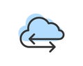 Cloud Storage And Data Transfer Vector Icon. Computing Service And Network Related Line Icons. Database And Server, Cyber Security Royalty Free Stock Photo