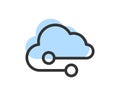 Cloud Storage And Data Transfer Vector Icon. Computing Service And Network Related Line Icons. Database And Server, Cyber Security Royalty Free Stock Photo