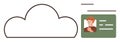 Cloud Storage and Digital Identity Concept with User Profile Card Royalty Free Stock Photo